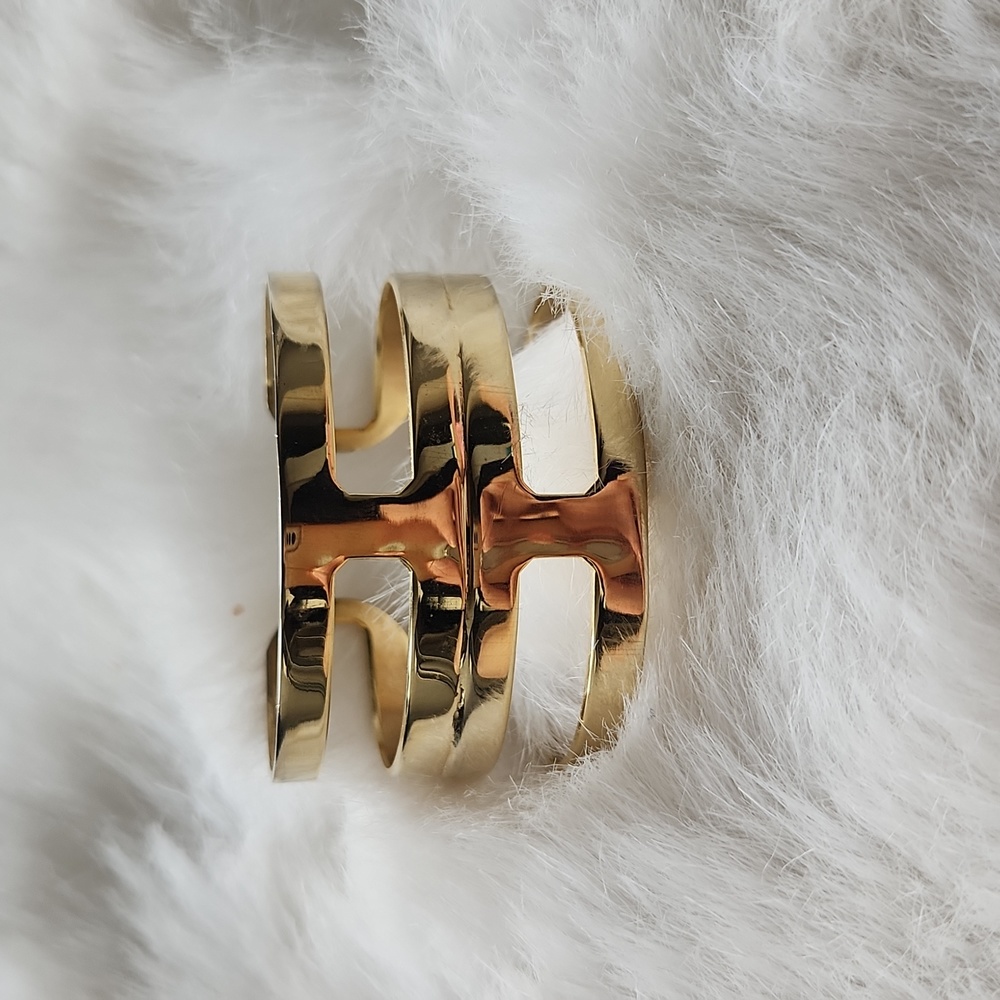 Nissa Cuff Bracelet Geometric Brass Plated